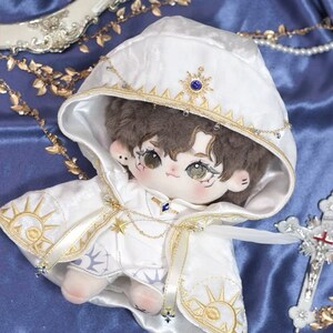 Ropa mágica de sacerdote de muñeca de algodón de 20/10cm, traje de muñeca de felpa para niño con estilo imagen 8
