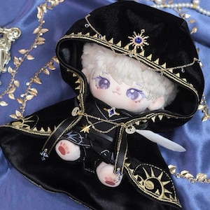 Ropa mágica de sacerdote de muñeca de algodón de 20/10cm, traje de muñeca de felpa para niño con estilo imagen 5