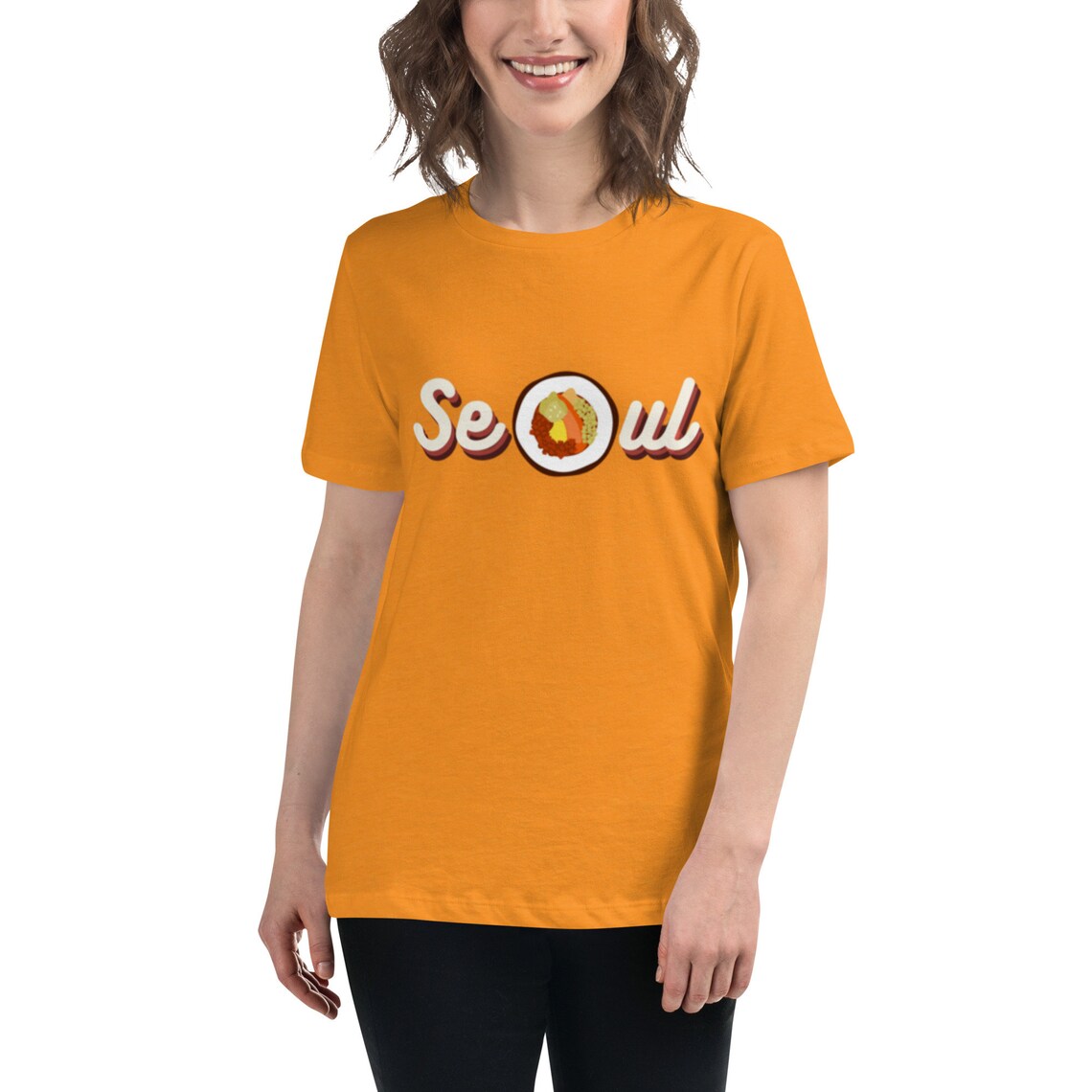 Oversized Paris Seoul Scene Print Tee main image 1
