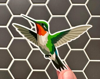 Kolibri-Aufkleber: Vinyl-Vogelaufkleber