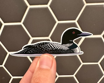 Common Loon Sticker: Ontario Provincial Bird, Weatherproof Vinyl