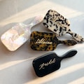 Custom Name Hair Brush, Personalized Brush, Engraved Hair Brush, Bridesmaid Gift, Custom Gift for Her, Mother's Day gift product logo