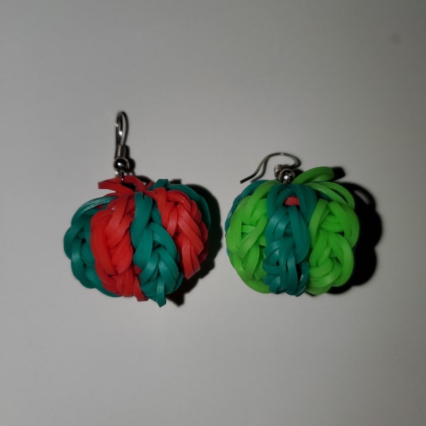 Present Box Rainbow Loom Earrings