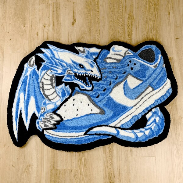 Blue Eyes White Dragon Rug Etsy