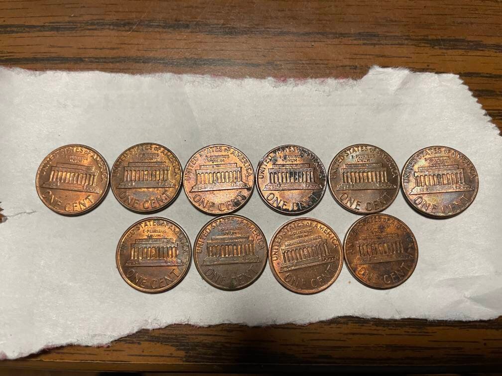 Extremely Rare Colorful 1980s Lincoln Memorial Penny With Rare Errors ...