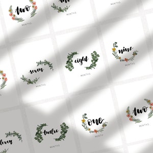 Cartes d'étape de bébé à imprimer vous-même - 8 options par mois