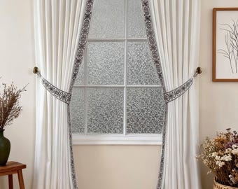 Dark gray Tie Backs for Curtain Panels,Decorative Trims for Drapery,Curtain Tapes, Tieback Window Treatment,Multi-Color Optional.