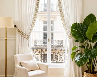 Yellow green lace curtains, home decoration, curtain tape, lace in various colors.