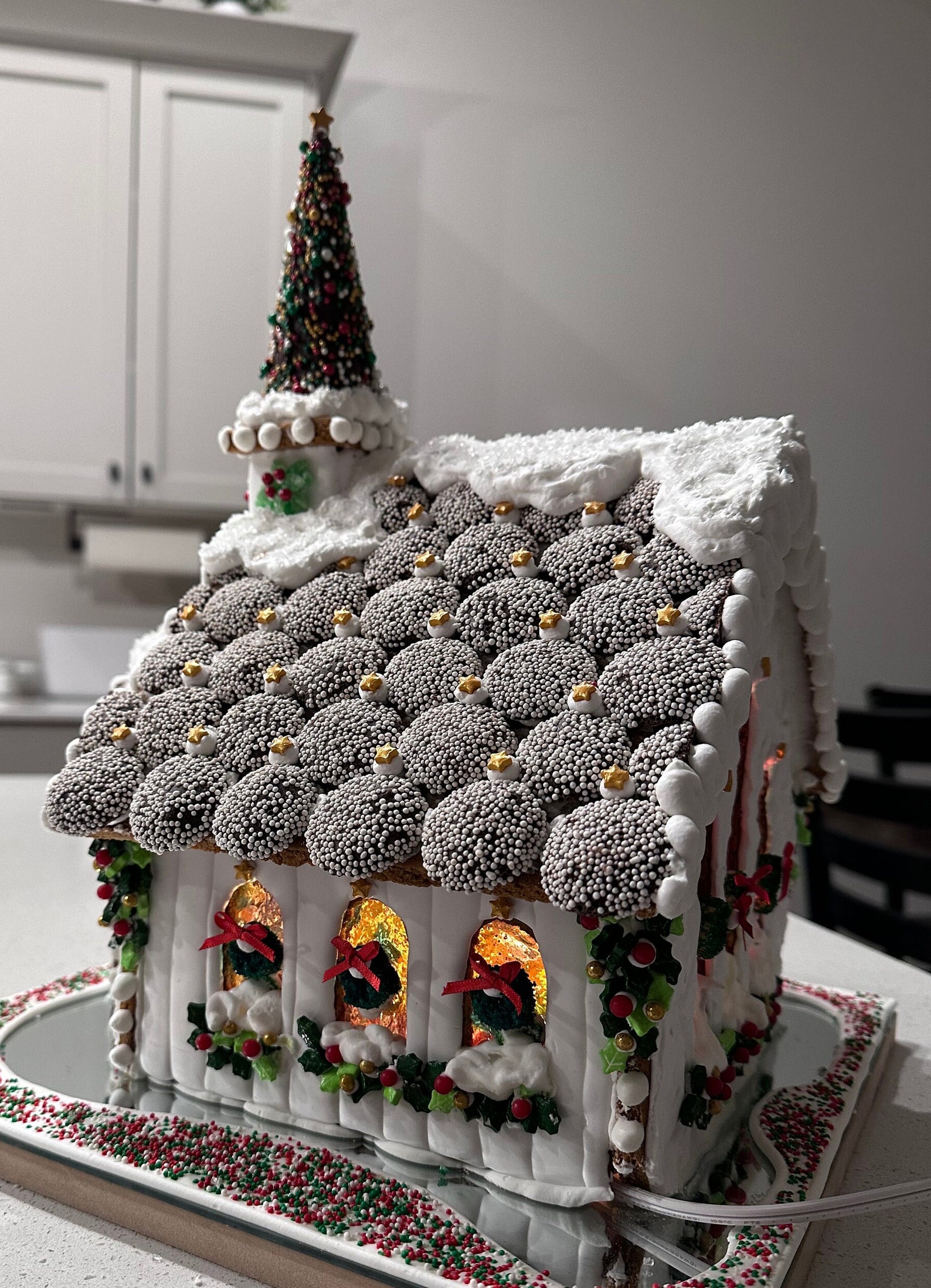 Christmas Gingerbread Chapel Template Etsy Christmas Gingerbread Chapel Template Etsy