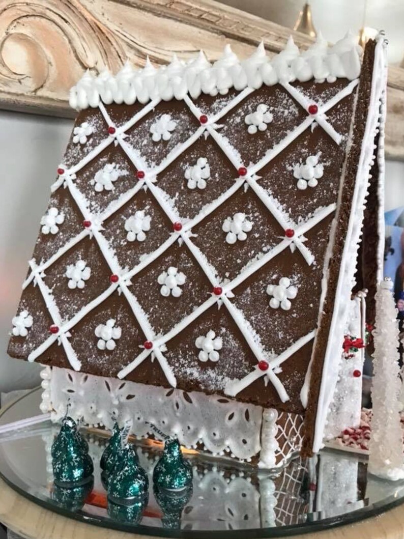 Gingerbread Chalet Template (printable) - Etsy