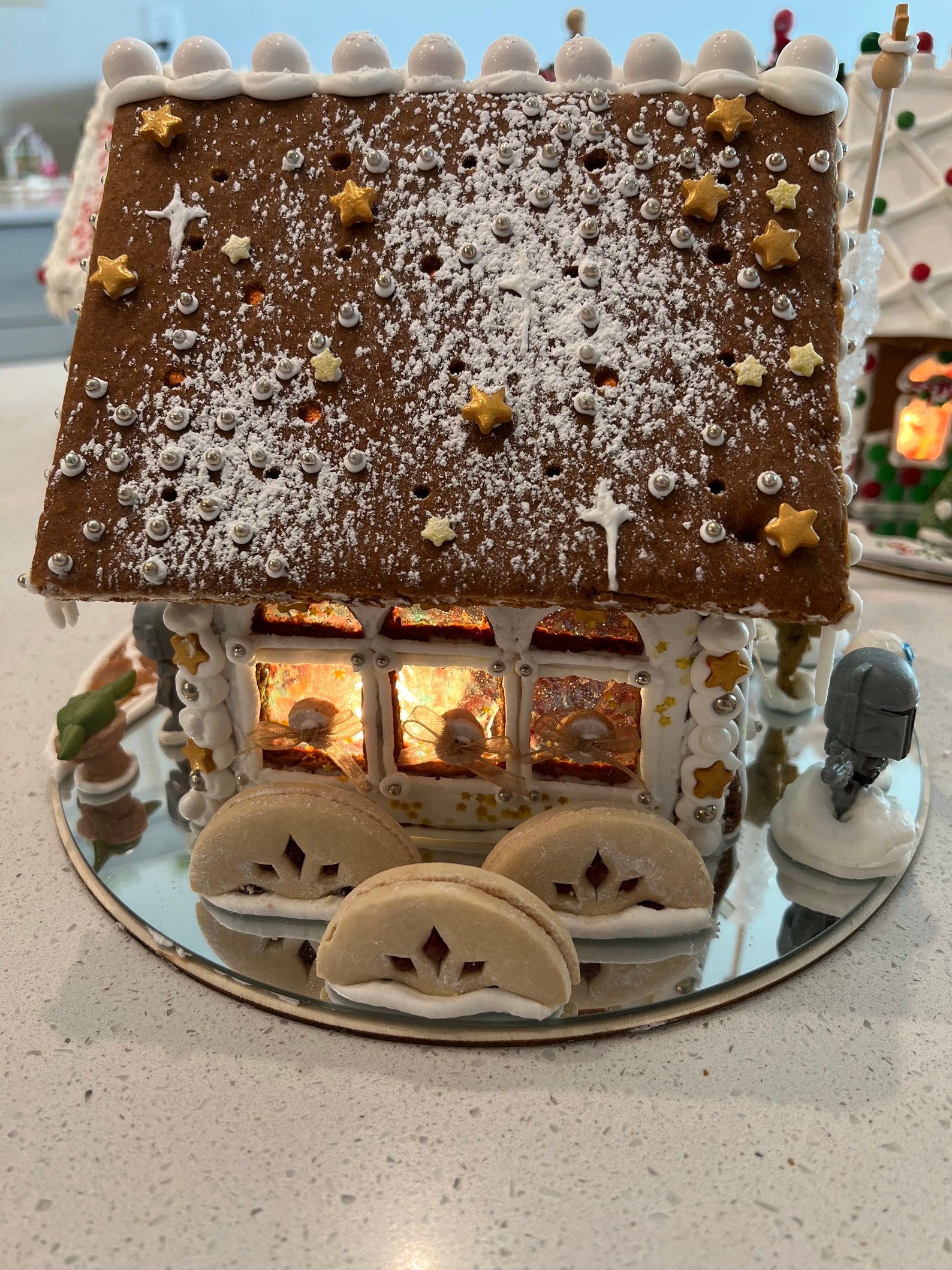 Single Level Gingerbread House Template - Etsy