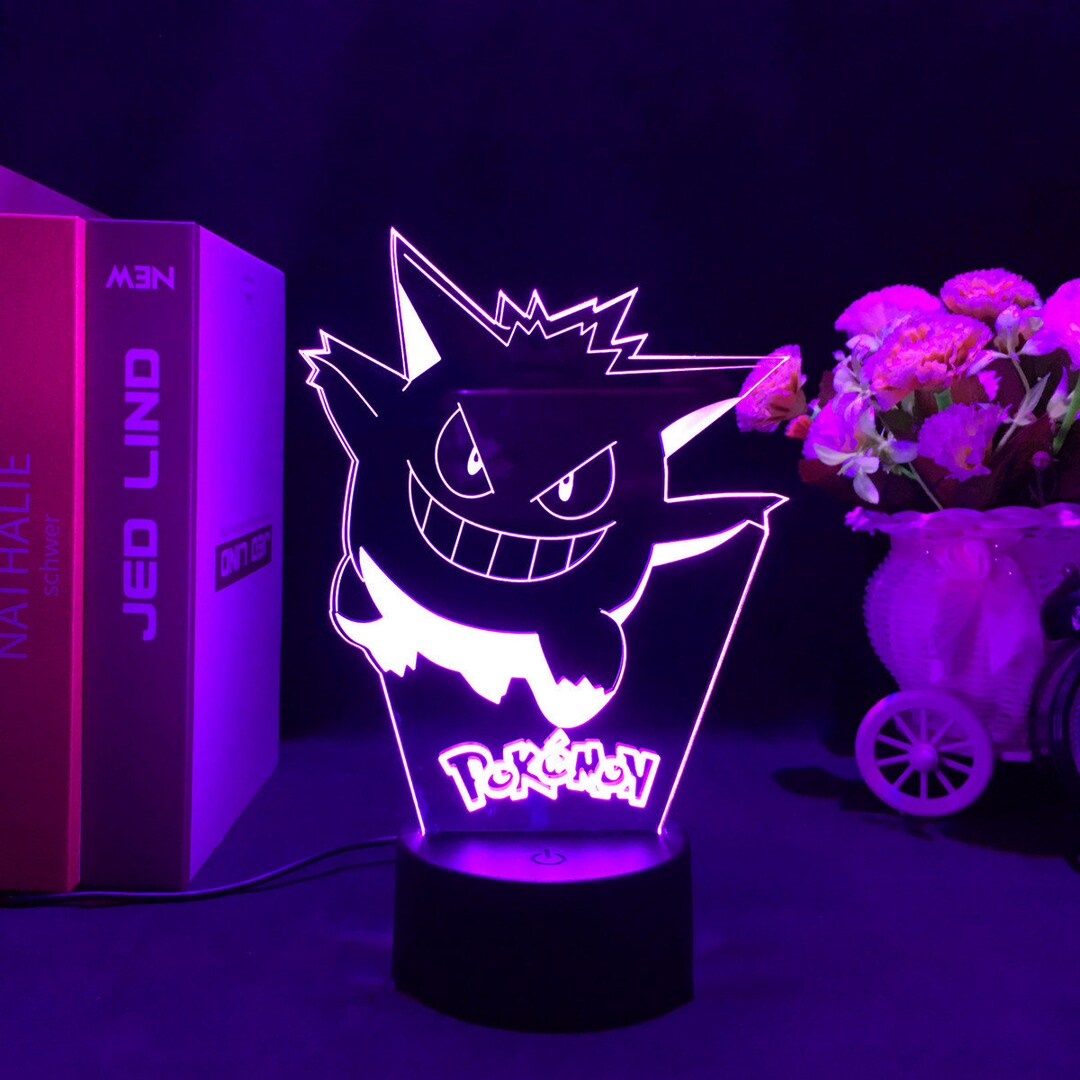 Pokemon Gengar Lamp Night Light LED Touch Light Home Etsy