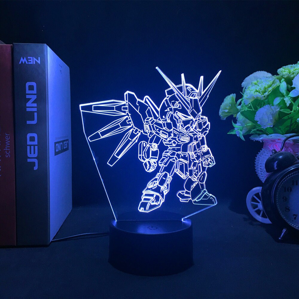 Gundam Hinu Custom Gaming Lamp Night Light LED Touch Light Home
