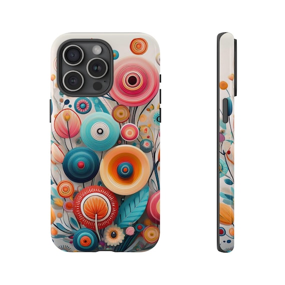 Fun, Whimsical Floral Phone Case - Colorful, Tough and Durable. Covers for  Samsung, iPhone, and Google Pixel Phones.
