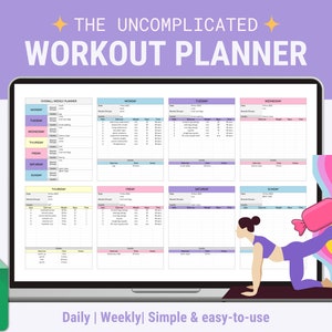 Workout Planner Spreadsheet, Weekly Workout Planner for Google Sheets, Daily Weekly Fitness, Fitness Tracker,Fitness Planner, Workout 2024