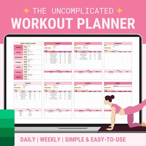 Workout Planner Spreadsheet, Weekly Workout Planner for Excel, Daily Weekly Fitness, Fitness Tracker,Fitness Planner, Workout 2024