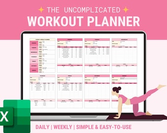 Arkusz kalkulacyjny do planowania treningu, tygodniowy planer treningu dla programu Excel, codzienny tygodniowy fitness, tracker fitness, planer fitness, trening 2024