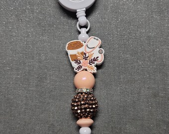 Badge reel coffee stethoscope