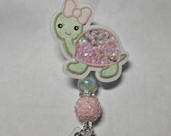 Badge reel shaker turtle