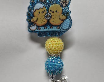 Badge reel Easter chicks