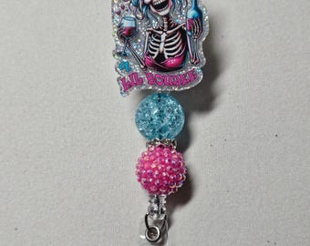 Badge reel Skelton lil boujee