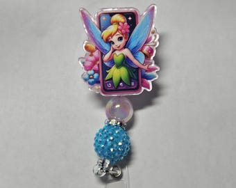 Badge reel tink fairy girl