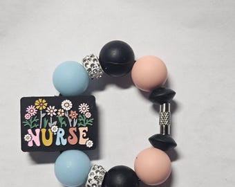 beaded nurse tumbler cup charm