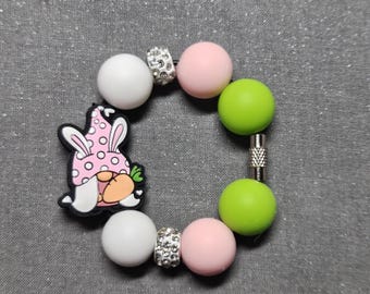 beaded Easter gnome tumbler cup charm
