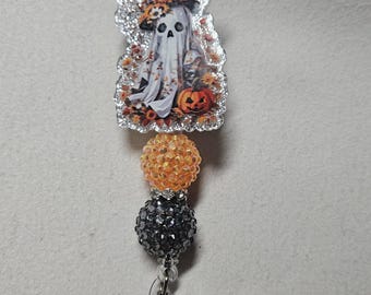 Badge reel spooky ghost