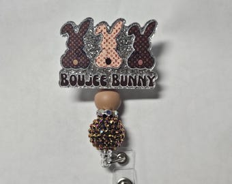 Badge reel boujee bunnies easter