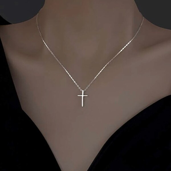 Gold Cross Necklace Etsy