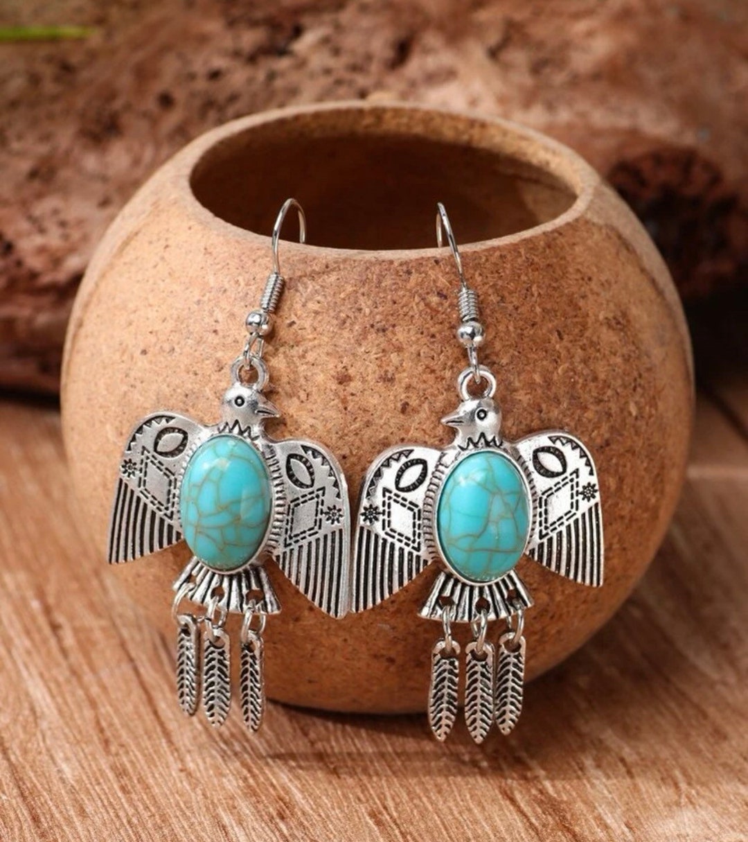 Native American Turquoise Bird Earrings Turquoise Earrings Etsy