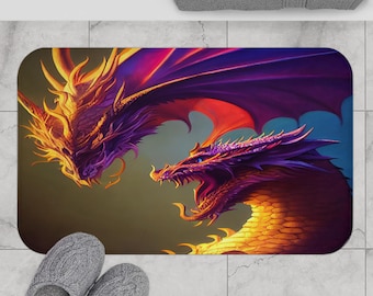 Dragon Bath Mat Rug Shower Mat Rug Kids Bath Mat Bathroom Decor Home Decor For Kids/Adult