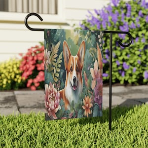 Corgi Dog Garden & House Banner Flag, Dog Mom Dad Lover Dogs Pet Outdoor Decor Yard Porch Flag Sign Art Banner Flag Housewarming