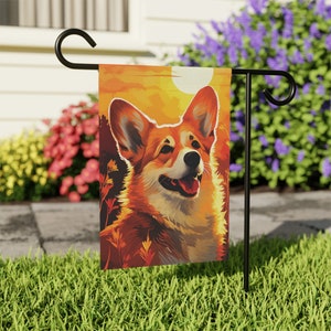Pembroke Welsh Corgi Dog Garden & House Banner Flag Dog Mom Dad Lover Dogs Pet Outdoor Decor Yard Porch Sign Memory Banner Flag Housewarming
