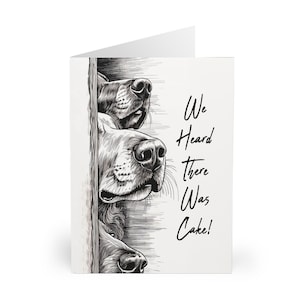 Lot de 5 cartes de voeux pour gâteau d'anniversaire avec chiens drôles Carte de joyeux anniversaire des chiens à maman papa tante grand-mère grand-père femme mari propriétaire cadeau