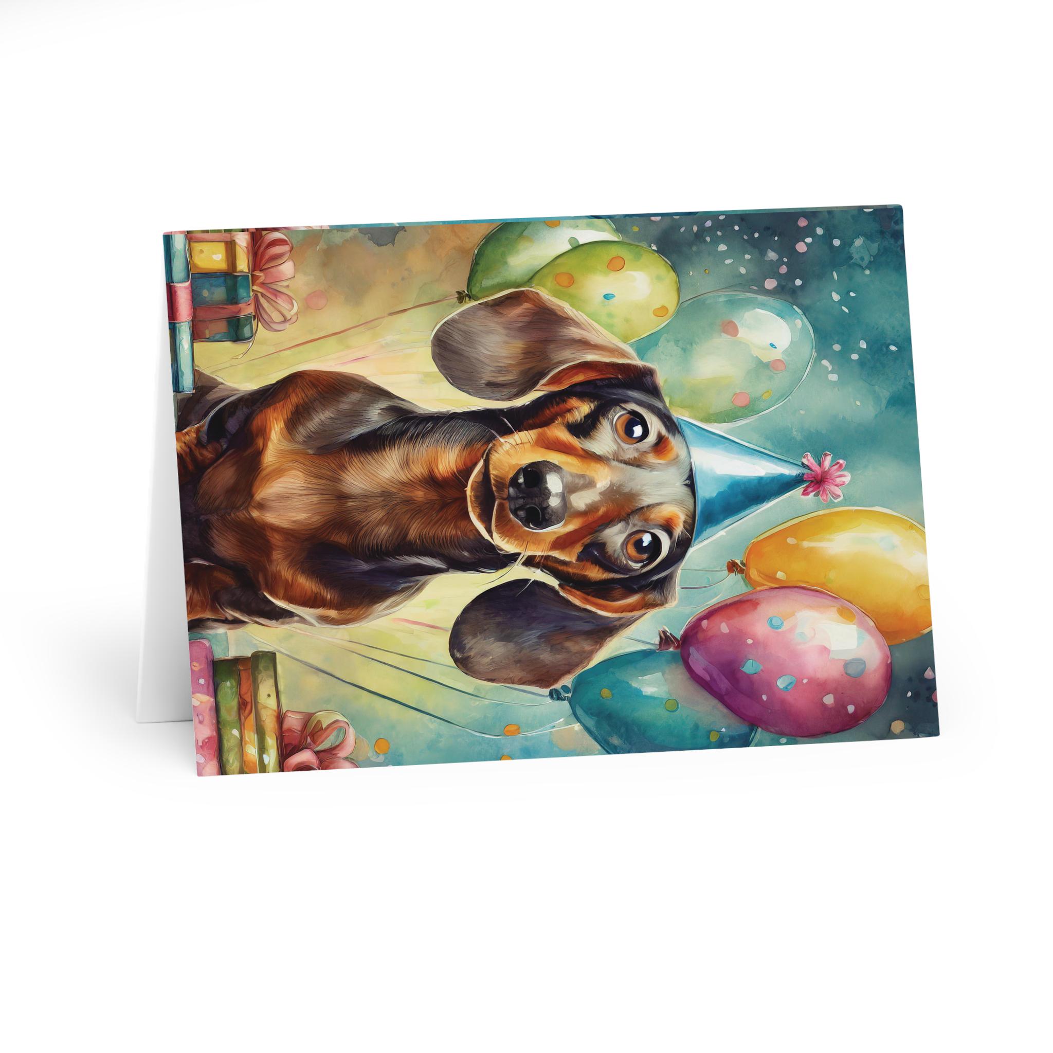 5 Pack Dachshund Dog Birthday Greeting Cards Cake Happy Birthday Card ...