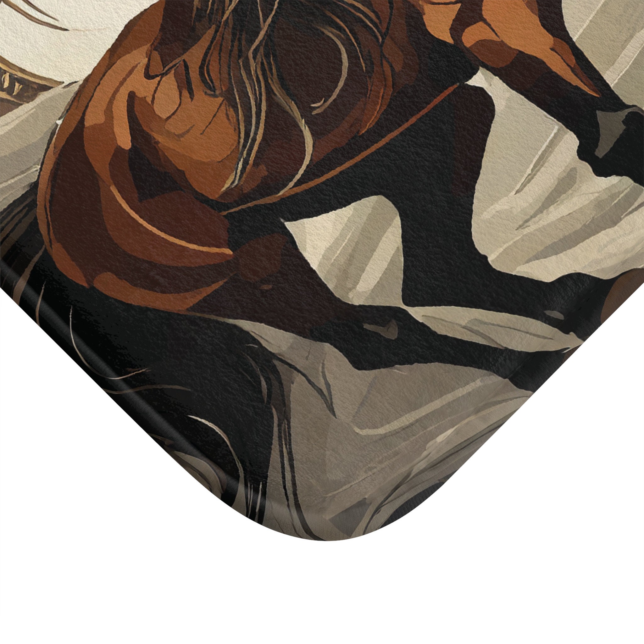 Brown Horse Bath Mat Farm Cabin Airbnb Animal Shower Bathroom - Etsy