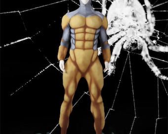 Make to Order Muscle Suit Bodysuit, Custom Comic Muscle World Cosplay Costumes,Hero Hooded Muscles Suit