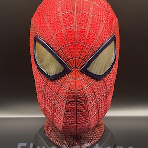 The Amazing Spider-Man Andrew Garfield Spider-Man Cosplay Costume Silkscreen Mask Faceshell  Spider-Man Handmade Head Covering For Halloween