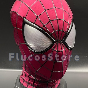 The Amazing Spider-Man Andrew Garfield Spider-Man Cosplay Costume Silkscreen Mask Cosplay Spider-Man Handmade Head Covering Party Display