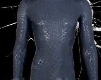 Custom Costume Hero Muscle Base Suit,Custom Printed Bodysuit for DIY Cosplay,Black Screen-Printed Muscles Jumpsuit