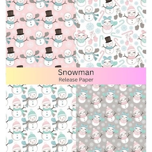 Vinyl Diamond Painting Release Paper &quot;Snowman&quot; | Decorative Diamond Painting Release Paper