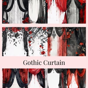 Vinyl Diamond Painting Release Paper &quot;Gothic Curtain&quot; | Decorative Diamond Painting Release Paper