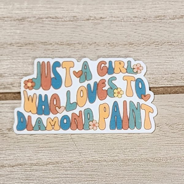 Diamond Painting Cover Minder "Just A Girl Who Loves To Diamond Paint"| Magnet | Cross Stitch Needle Minder