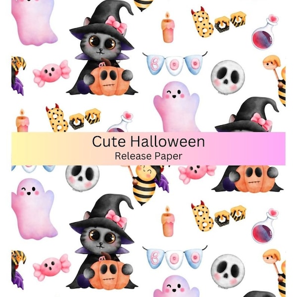 Vinyl Diamond Painting Release Paper "Cute Halloween" | Decorative Diamond Painting Release Paper