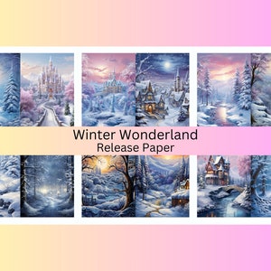 Vinyl diamant schilderij versiepapier &quot;Winter Wonderland&quot; | Decoratief vrijgavepapier diamant schilderij