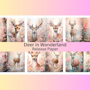 Vinyl Diamond Painting Release-papier &quot;Deer in Wonderland&quot; | Decoratief vrijgavepapier diamant schilderij