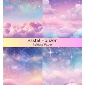 Vinyl Diamond Painting Release Paper &quot;Pastel Horizon &quot; | Decorative Diamond Painting Release Paper
