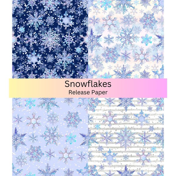 Vinyl Diamond Painting Release Paper "Snowflakes" | Decorative Diamond Painting Release Paper